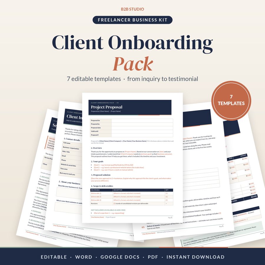 Freelancer Client Onboarding Pack cover